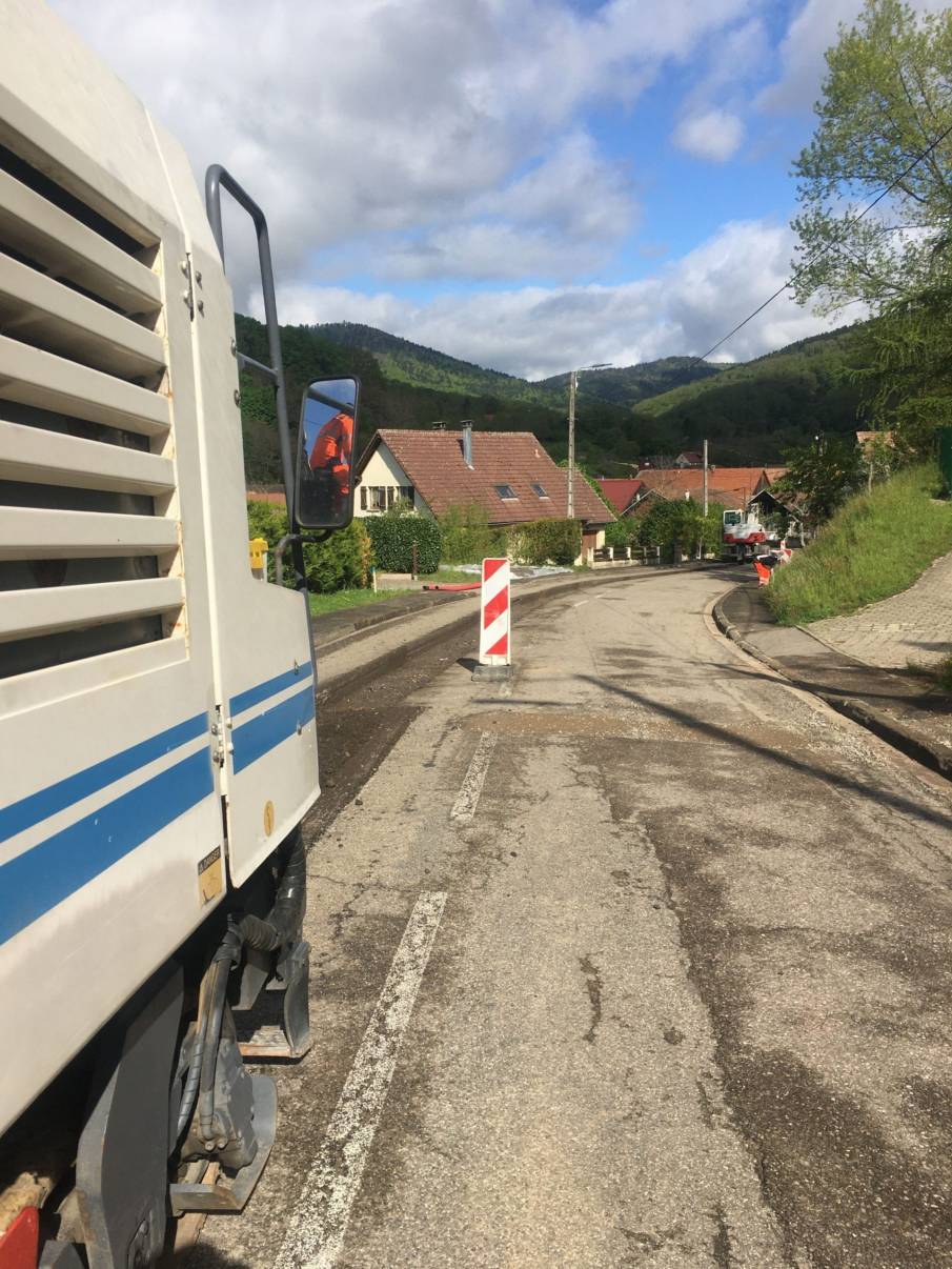 Bourbach-le-Bas enfouit ses réseaux aériens Kingersheim 1